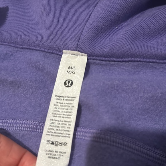 Lululemon Dark Lavender Oversizedd Scuba Full Zip Crop - Picture 2 of 2